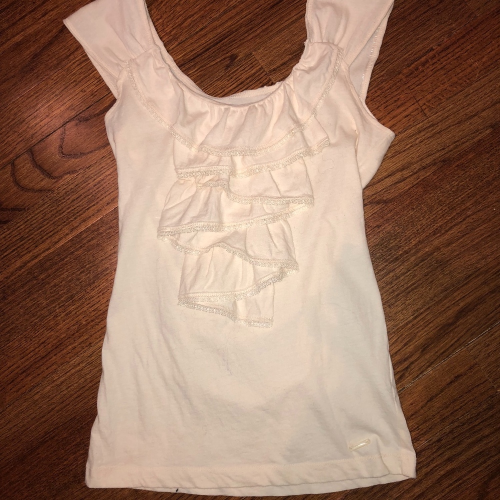 Whoau ruffle front tank top